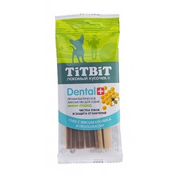 TITBIT. Лакомство ДЕНТАЛ+ Снек с мясом кролика для собак мини-пород АГ