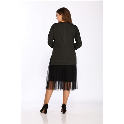 Lady Style Classic 1457/2 хаки_черный, Платье