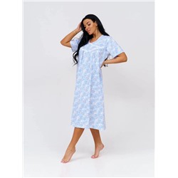 Ночная сорочка женская Текс-Плюс, цвет белый голубой серый
