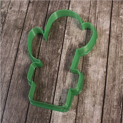 Вырубка для пряника "Кактус" большой пластик, 12 см