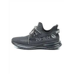 HA103 BLACK/GRAY Кроссовки летние мужские (текстиль) размер