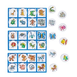 Лото с пластиковыми фишками «Ребятам о зверятах»