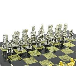 Шахматы подарочные с металлическими фигурами "Египет", 350*350мм