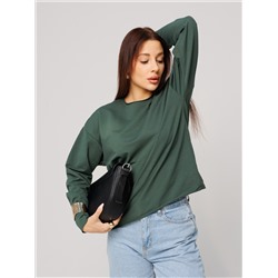 Женский лонгслив из футера 2-х нитки Lingeamo хаки ВК-25 (53)