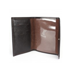 Обложка для паспорта Croco-П-402 (5 карм)  натуральная кожа коричневый матовый (5)  238034