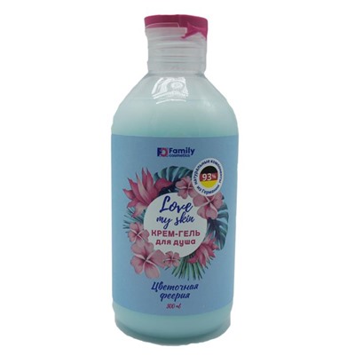 Крем-гель д/душа LOVE MY Цветочная феерия 300ml VILSEN