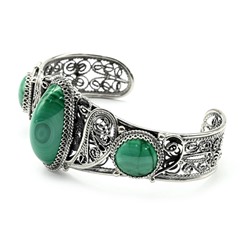 Браслет малахит, 18,5 см.