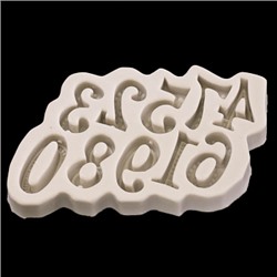 Силиконовый молд "Цифры с узорами" 13*14 см