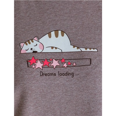 Футболка с принтом свободная эластичная из премиального хлопка