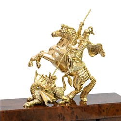 Настольный набор из обсидиана "Георгий Победоносец" 1100*350*380мм