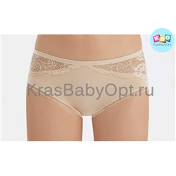 Трусы женские с кружевом / бежевый