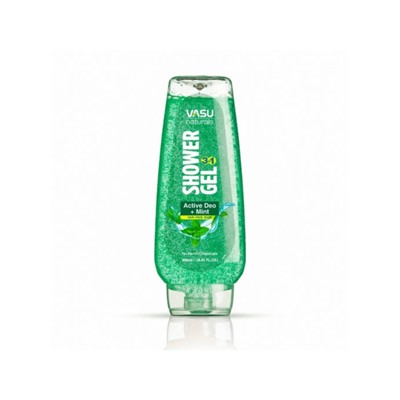 ACTIVE DEO + MINT Shower Gel 3 in 1, Vasu (АКТИВ ДЭО + МЯТА Гель для душа 3 в 1, Васу), 250 мл.