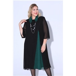 Pretty 1180 черный+изумруд, Платье