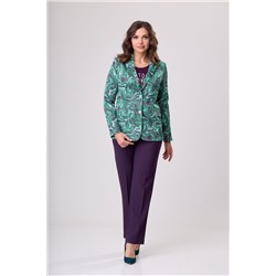 БелЭльСтиль 203-1 12 22+596-1 06 22 зеленый+фуксия, Брюки,  Жакет