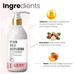PEACH MILK Body Lotion, Luster (ПЕРСИКОВОЕ МОЛОКО лосьон для тела, Ластер), 300 мл.