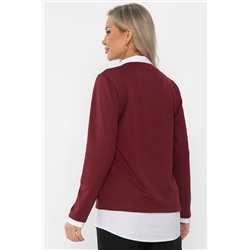 Пуловер На высоте (вишневый) Б14324-12М