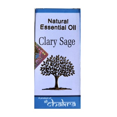 Natural Essential Oil CLARY SAGE, Shri Chakra (Натуральное эфирное масло ШАЛФЕЙ МУСКАТНЫЙ (клэри сейдж), Шри Чакра), 10 мл.