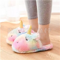 Плюшевые тапочки  Единорог р. 30-34, soft_unicorn30-34