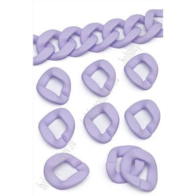 Звено пластиковое матовое 39*32*4 мм (20 шт) SF-7289, фиолетовый №2
