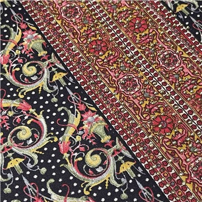 PUNJABI KUDI Long Kurti Suit - Купон для пошива костюма, цвет ЧЕРНЫЙ (отрез ткани для пошива Длинной туники (курты), штанов и накидки), Shiv Gori, 1 шт.