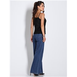 Топ черный с рюшами