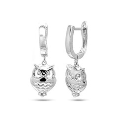 Серьги из серебра без вставки, МЦВ1044