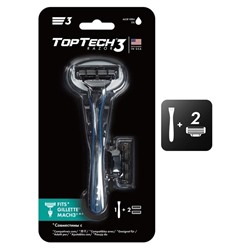 TOPTECH 3 RAZOR MAN PROFESSIONAL-3 Станок+2 кассеты (совместимы с мак3) АКЦИЯ! СКИДКА 30%