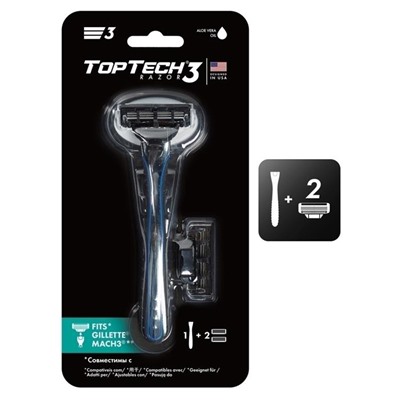 TOPTECH 3 RAZOR MAN PROFESSIONAL-3 Станок+2 кассеты (совместимы с мак3) АКЦИЯ! СКИДКА 30%