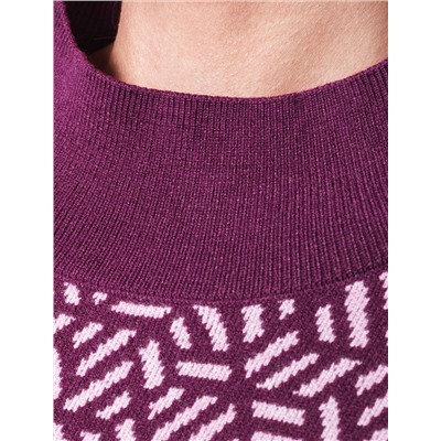 Платье жаккардовой вязки с кашемиром