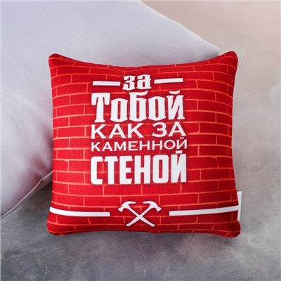 Подушка-антистресс «За тобой, как за каменной стеной», 25х25 см
