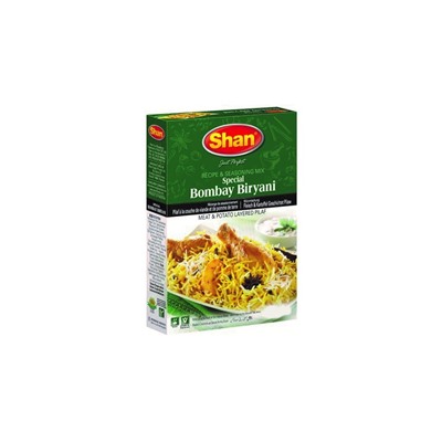 Special BOMBAY BIRYANI MASALA, Shan (БОМБЕЙ БИРЬЯНИ приправа для плова бирьяни, Шан), 120 г.