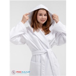Подростковый махровый халат с капюшоном белый МЗ-18 (1)