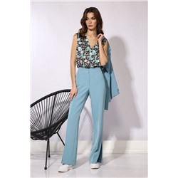 Viola Style 30508 голубой, Брюки,  Жакет,  Топ