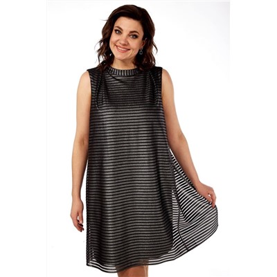 Lady Style Classic 1094/2 серый_с_черным, Платье