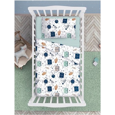 Комплект постельного белья ясельный BabyRelax Космос