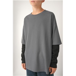 Лонгслив с двойным рукавом для мальчика Happyfox