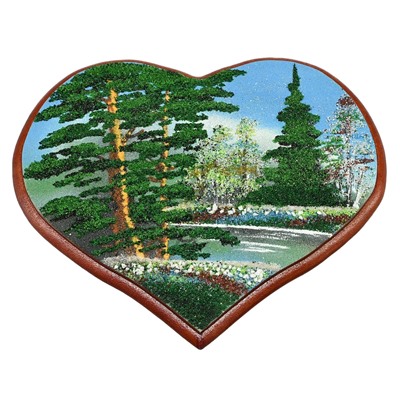 Картина из камня весна Сердце 27*22см, 345г