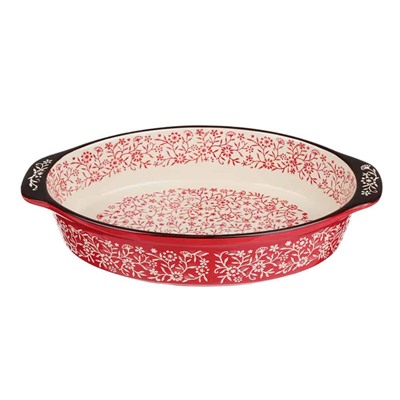 Millimi. Форма для запекания и сервировки овальная с ручками, керамика, 31х20х6см, красный 826-337