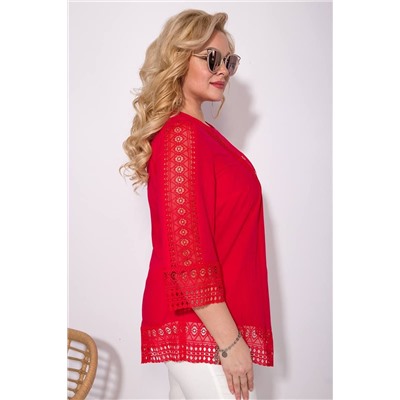 Liliana 1163БрЛ малина+белый, Брюки,  Блуза