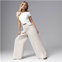 Брюки льняные, Красота в движении (beige)