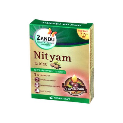 NITYAM Tablet, Zandu (НИТЬЯМ в таблетках природное слабительное, Занду), 10 таб.