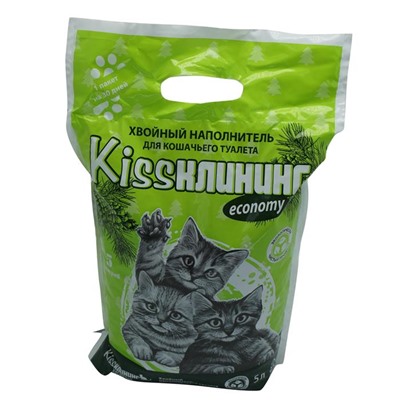 Наполнитель Кисс Клининг Хвойный 5л ЭКОНОМ