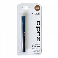 SHIMMER EYELINER, Waterproof, SHIMMER COPPER, Zudio (Подводка для глаз, цвет МЕРЦАЮЩИЙ МЕДНЫЙ, обогащена Аргановым маслом, устойчивая к смазыванию, ВОДОСТОЙКАЯ, Зудио), 1 шт. (4 мл.) - СРОК ГОДНОСТИ ДО 31 ИЮЛЯ 2025 ГОДА