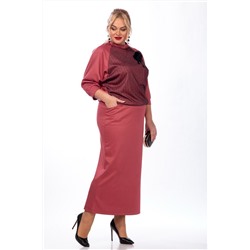 Michel chic 1325 бордовый, Юбка,  Джемпер