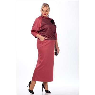 Michel chic 1325 бордовый, Юбка,  Джемпер
