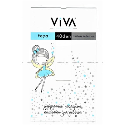 VIVA Feya (Фея) школьные детские колготки гладкие 40 den белые