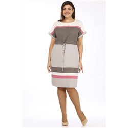 Lady Style Classic 2468 бежевый_с_розовым, Платье