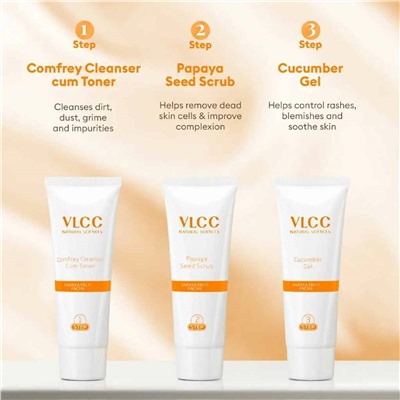 ANTI BLEMISH FACIAL KIT, Blemish Reduction & Brighter Skin, VLCC (ДЛЯ ПРОБЛЕМНОЙ КОЖИ набор - Уменьшение дефектов и сияющая кожа), 60 г. (6x10 г.)