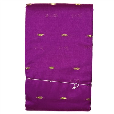 Сари однотонное с Золотистой каймой, цвет ФУКСИЯ (разный дизайн, Size: Onesize), 1 шт.