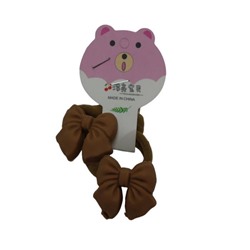 Резинка д/волос  Бантик Кофейный/2шт блистер АКЦИЯ! СКИДКА 30%
